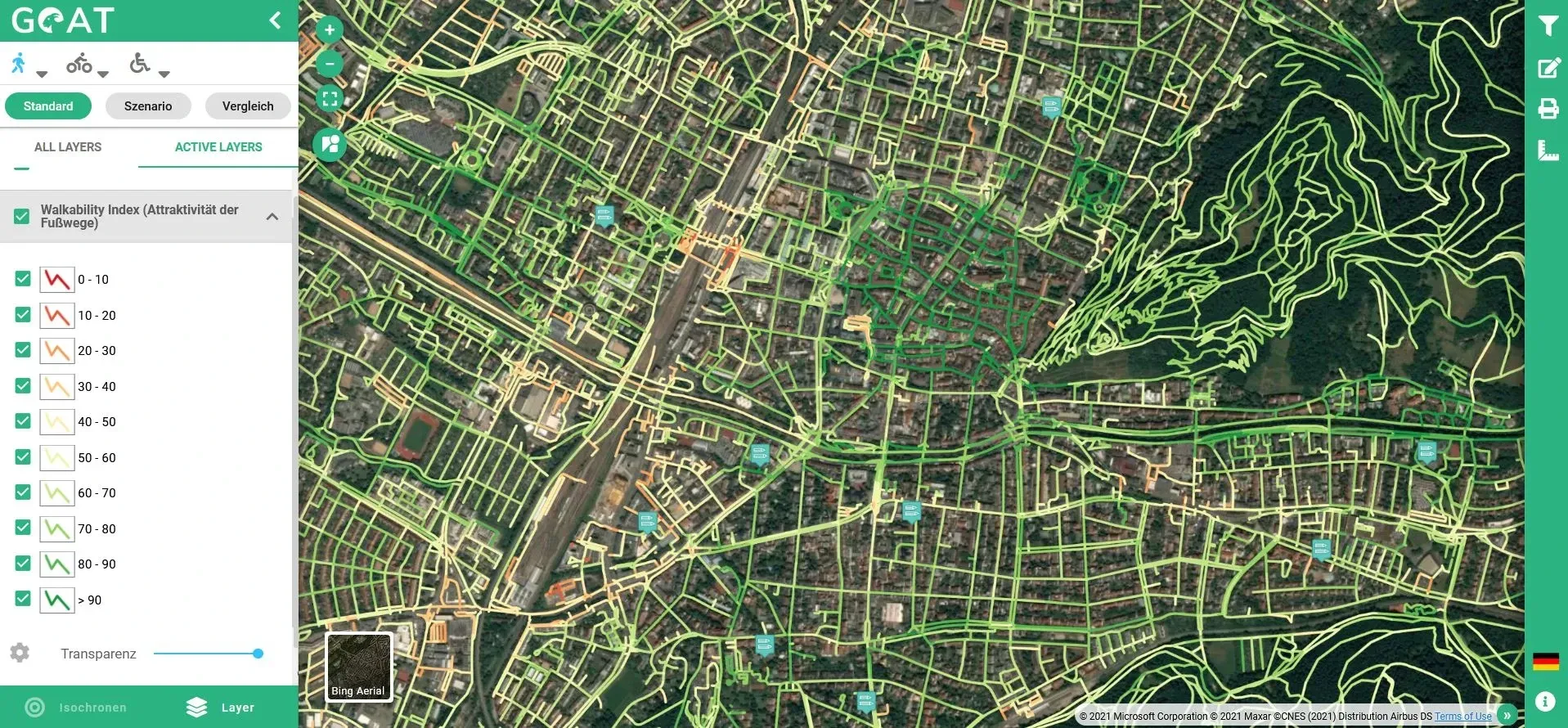 WALKIE - Walkability index to assist school route planning for the municipality of Freiburg