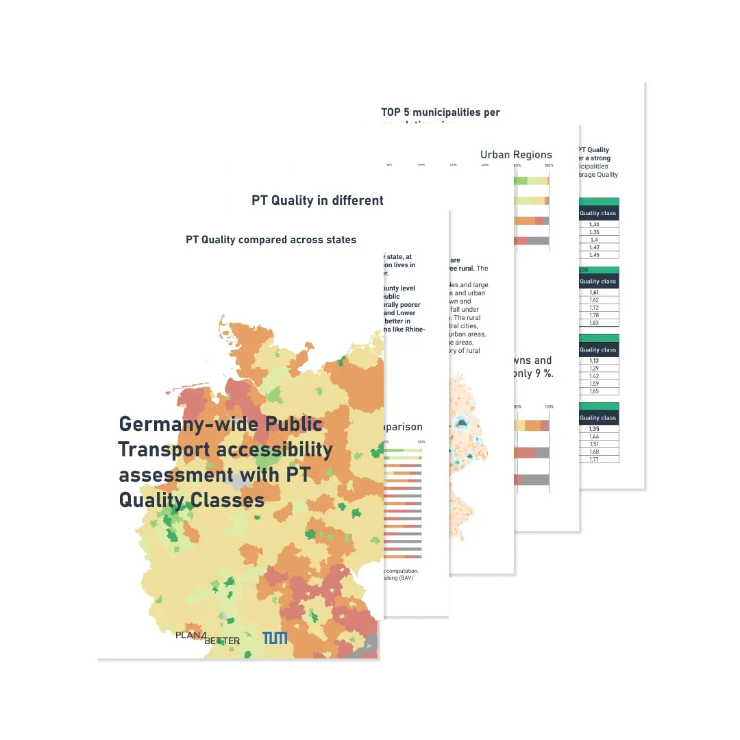 Spread pages from the Public Transport Quality whitepaper