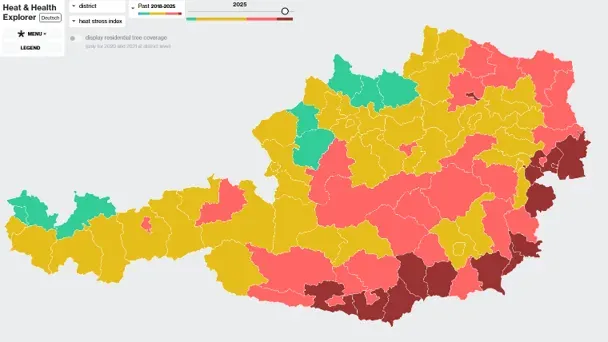 The Heat &amp; Health Explorer, a map-based dashboard on heat stress in the districts of Austria