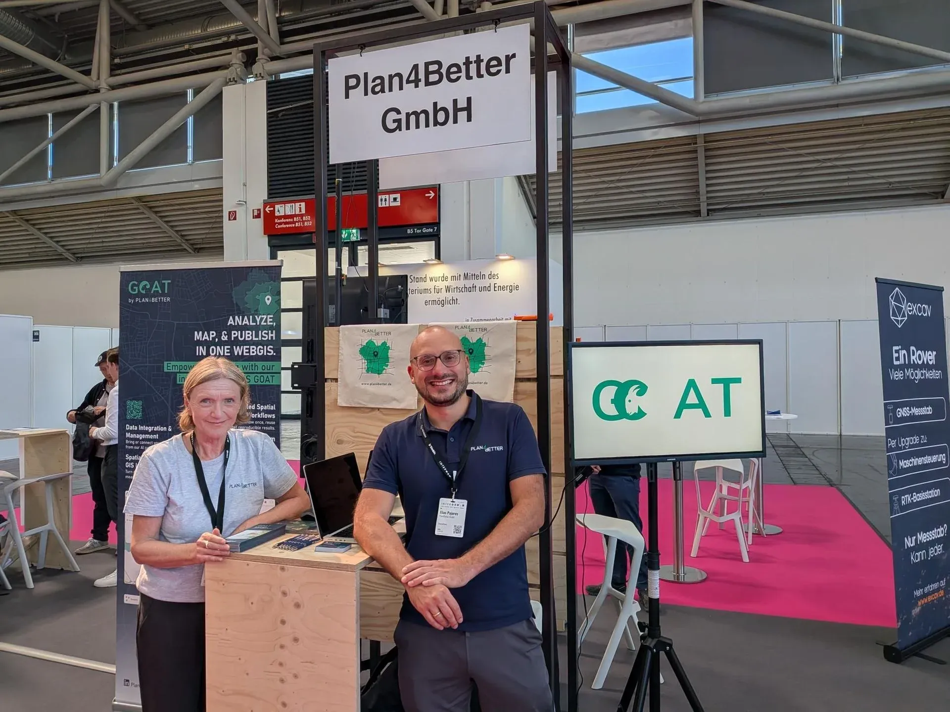 Elias Pajares and Susanne at our booth at INTERGEO