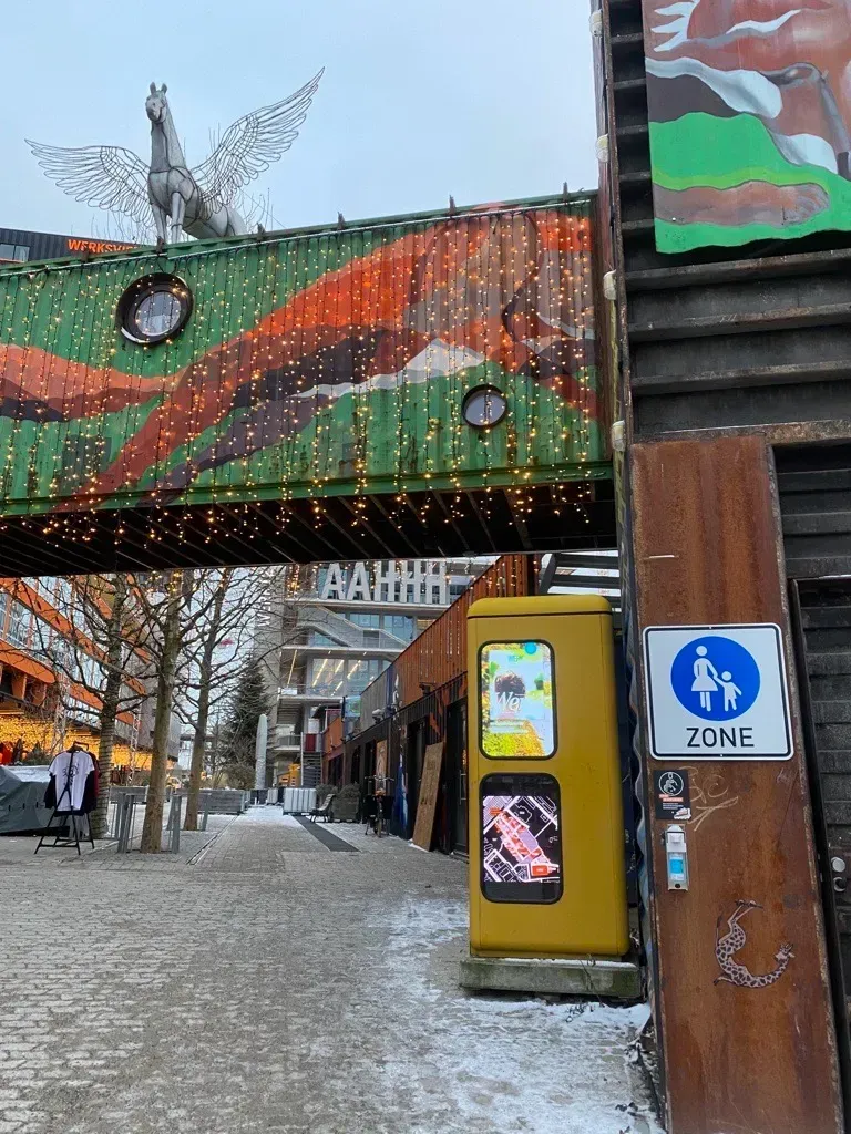 Street image of the walk on the way to our
office