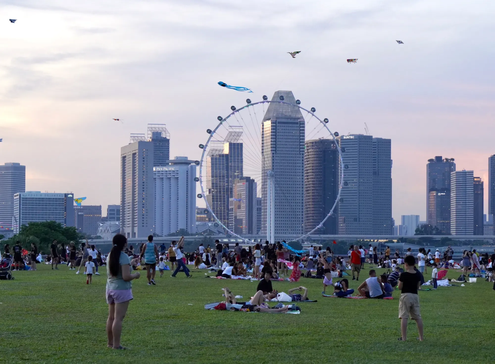 People are enjoying a park in Sinagpore in
2022