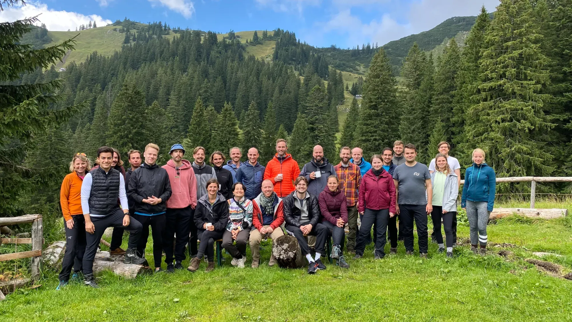 Group picture of the kick-off event at Priener
Hütte